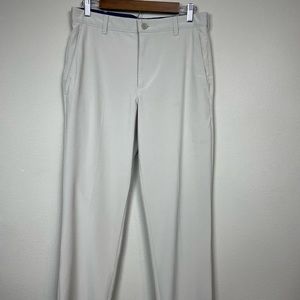 IZOD Men's Golf Swingflex Stretch UPF 50 Straight Fit Pant tan sz 34 x 29